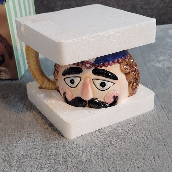 Vintage 1996 Nutcracker Christmas Holiday Mug 20 oz Cup Nuts~Candy~Planter w/Box - Picture 8 of 15